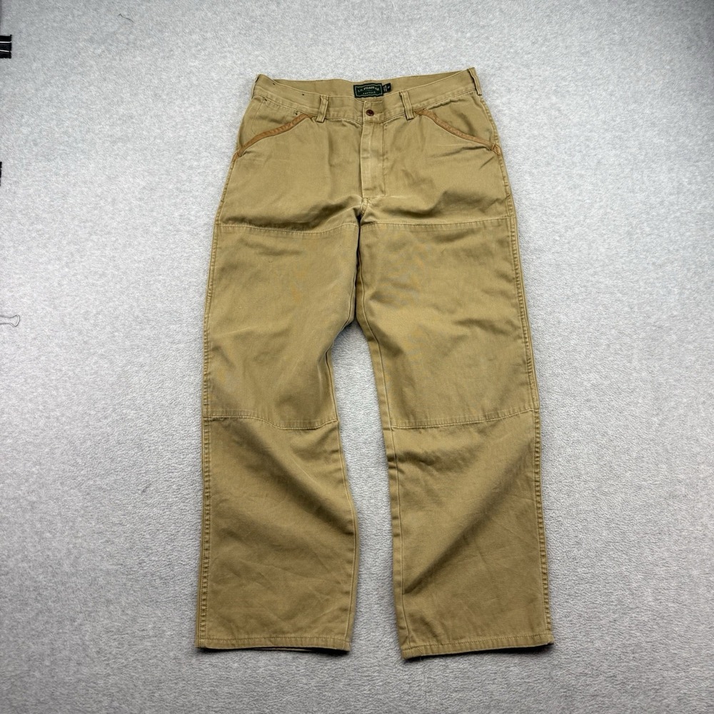 C.C. Filson Men's 36 30 Beige Tarmac Worksmith Double Front Knee Relaxed Pants